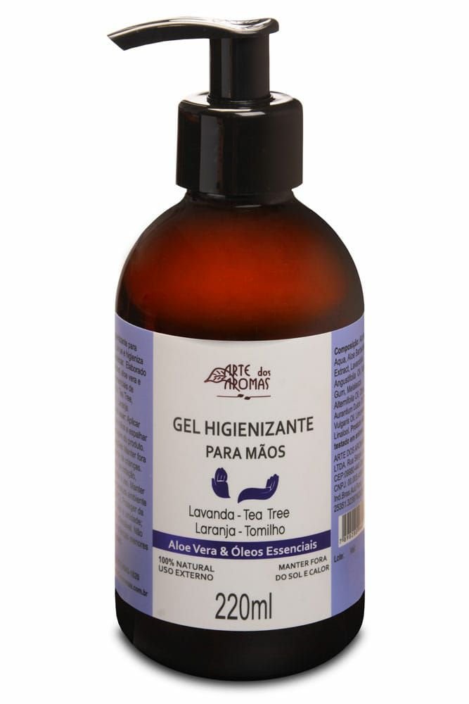 Gel Higienizante para Mãos - Arte dos Aromas - Frasco com 220ml - Mundo dos Óleos