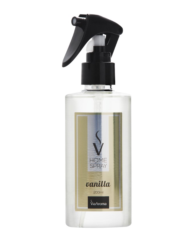 Home Spray Vanilla - Via Aroma - Frasco com 1 Litro - Mundo dos Óleos