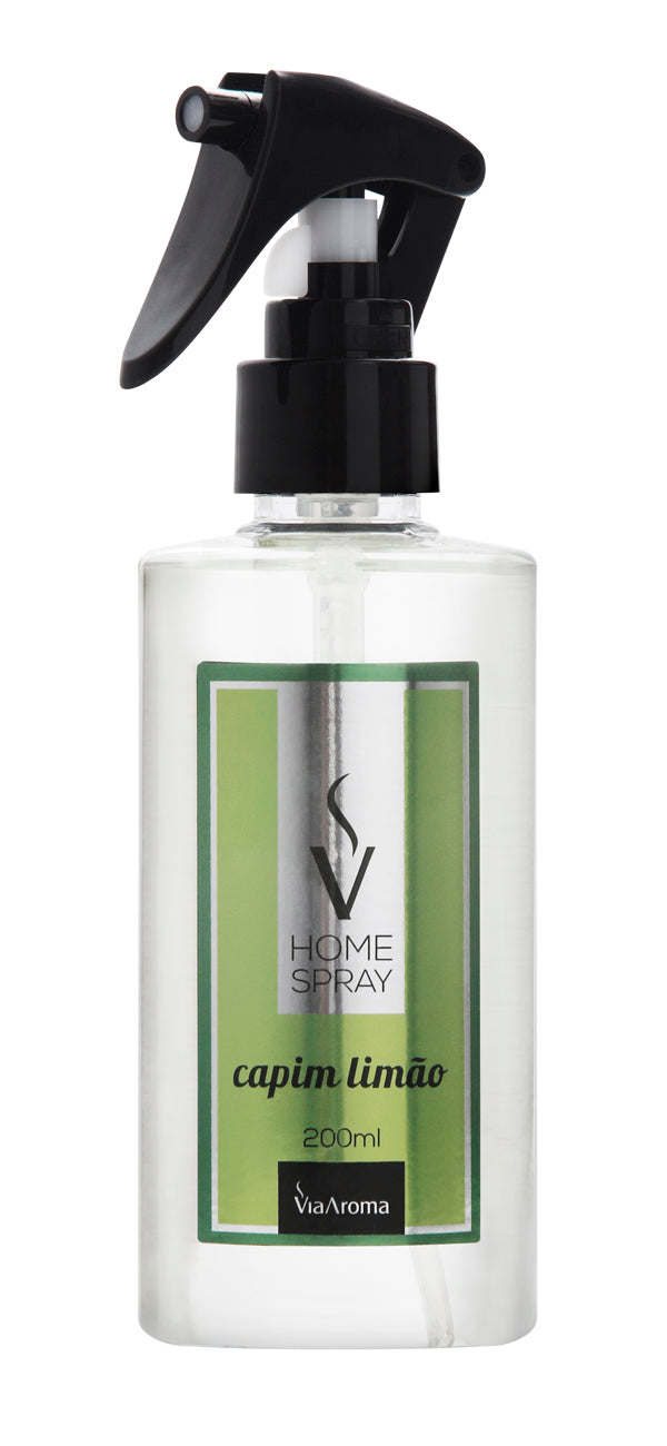 Home Spray Capim Limão - Via Aroma - Frasco com 1 Litro - Mundo dos Óleos