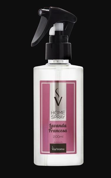 Home Spray Lavanda Francesa - Via Aroma - Frasco com 200ml - Mundo dos Óleos