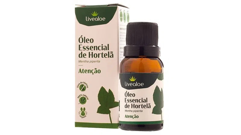 Óleo Essencial de Hortelã - LiveAloe - Frasco com 15ml - Mundo dos Óleos