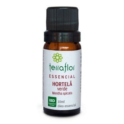 Óleo Essencial de Hortelã Verde - Terra Flor - Frasco com 10ml - Mundo dos Óleos