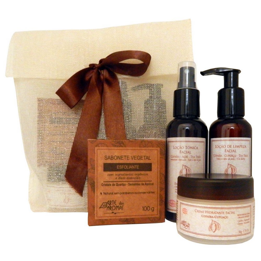 Kit Para Presente Facial Orgânico - Arte dos Aromas - Mundo dos Óleos