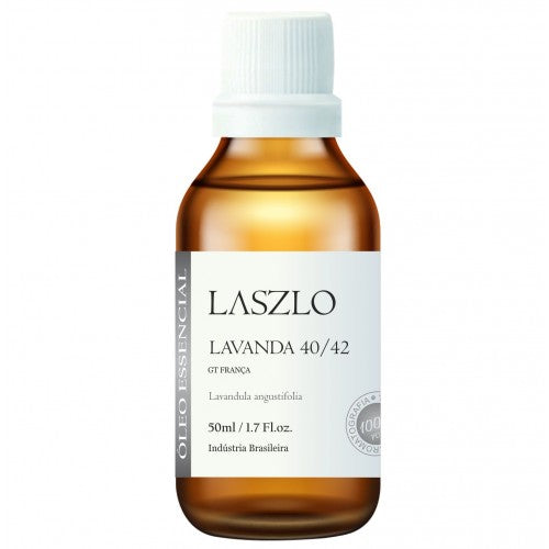 Óleo Essencial de Lavanda 40/42 - Laszlo - Frasco com 50ml - Mundo dos Óleos