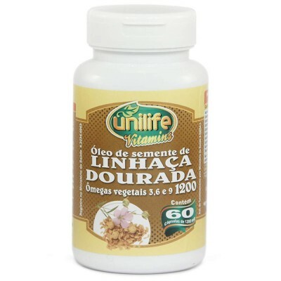 Óleo de Linhaça Dourada - Unilife - Frasco com 60 cápsulas - 1200mg - Mundo dos Óleos