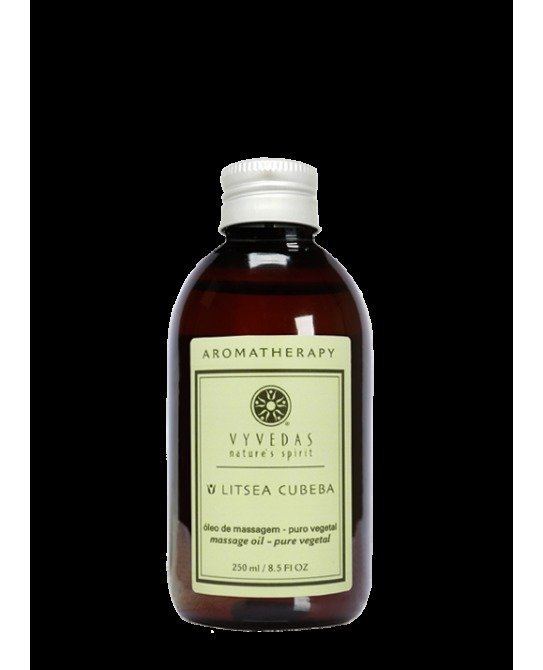 Óleo de Massagem Litsea Cubeba - Vyvedas - Frasco com 250ml - Mundo dos Óleos