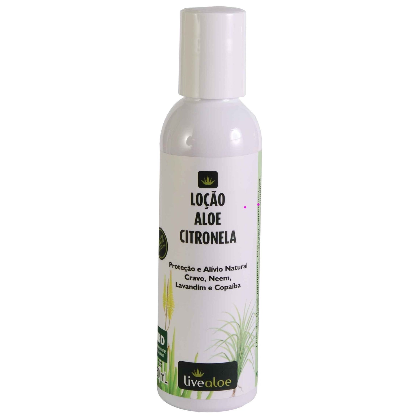 Loção Aloe Citronela - LiveAloe - Frasco com 200ml - Mundo dos Óleos