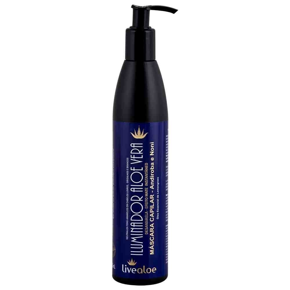 Máscara Iluminadora Aloe Vera - LiveAloe - Frasco com 300ml - Mundo dos Óleos