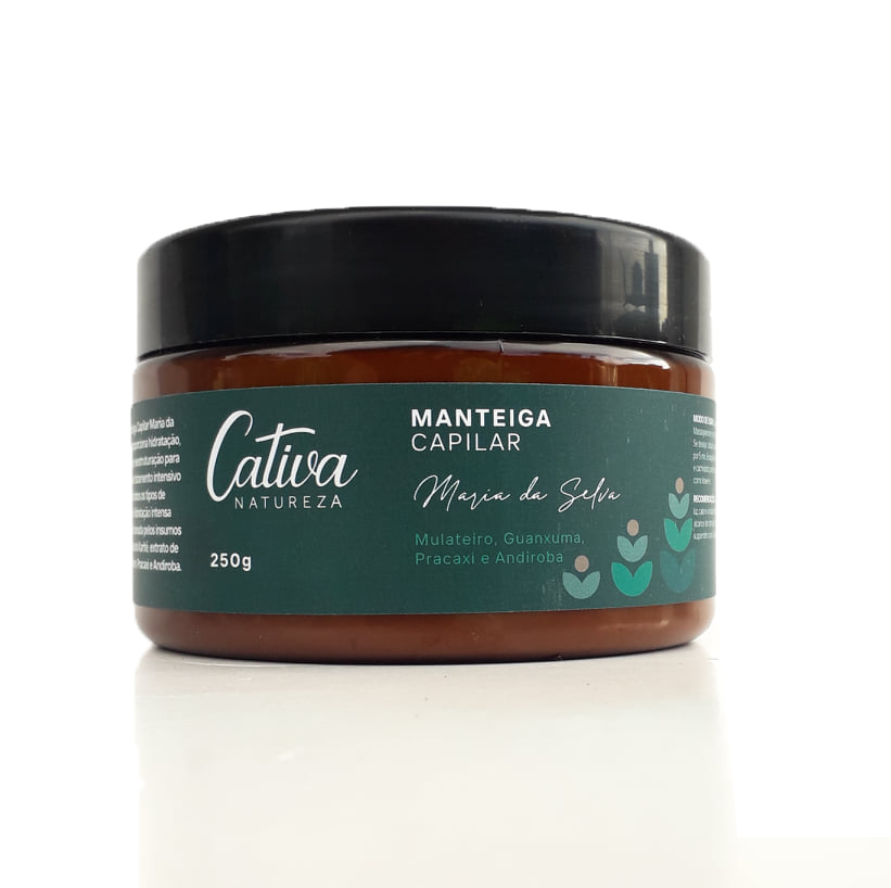 Manteiga Capilar Maria da Selva - Cativa - Frasco com 250g - Mundo dos Óleos