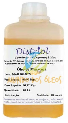Óleo de Maracuja - Distriol - Frasco com 1 Litro - Mundo dos Óleos