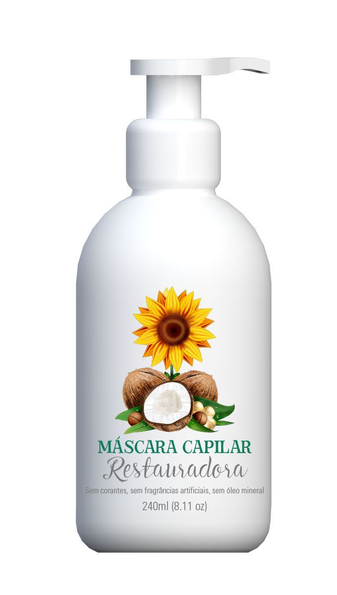 Mascara Capilar Restauradora - Multi Vegetal - Frasco com 240ml - Mundo dos Óleos