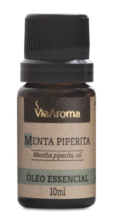 Óleo Essencial de Menta Piperita - Via Aroma - Frasco com 10ml - Mundo dos Óleos