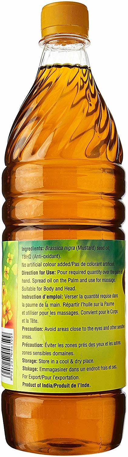 Óleo de Mostarda - Dabur - Frasco com 1 Litro - Mundo dos Óleos