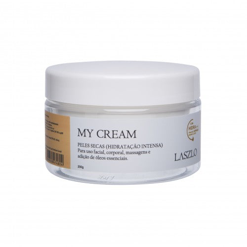 Creme Base My Cream - Argan, Pracaxi, Coco e Cupuaçu (Peles Secas) - Laszlo - Frasco com 200g - Mundo dos Óleos