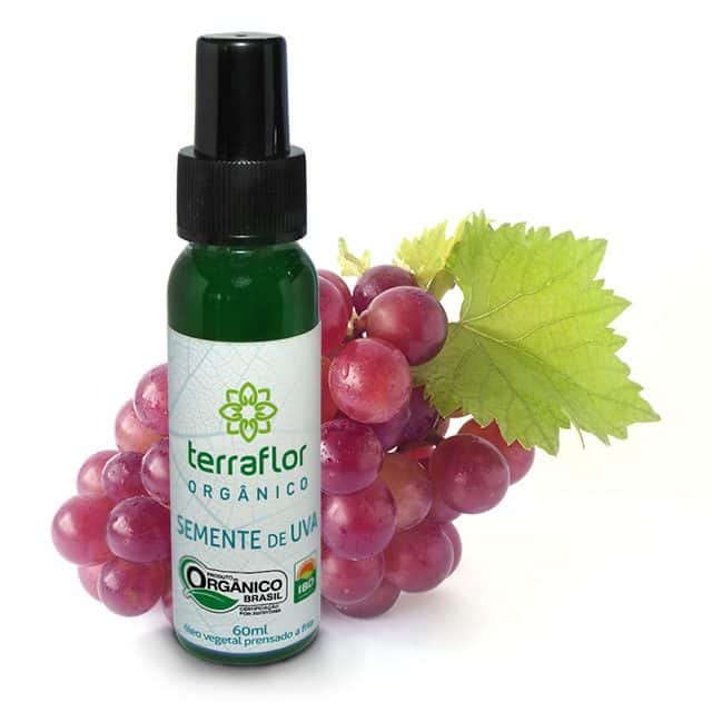 Óleo Vegetal de Semente de Uva Orgânico - Terra Flor - Frasco com 60ml - Mundo dos Óleos