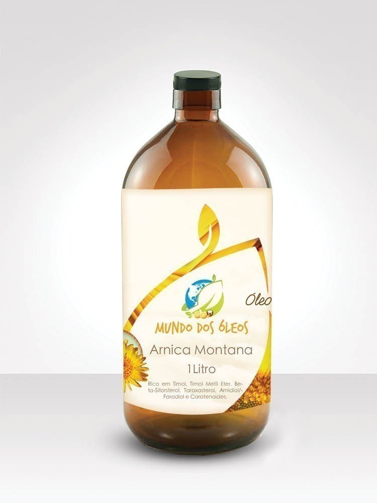 Óleo de Arnica Montana - Distriol - Frasco com 1 Litro - Mundo dos Óleos