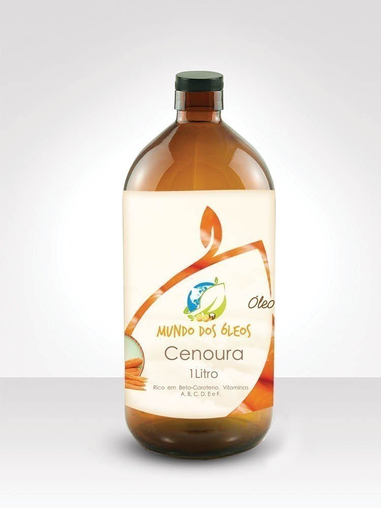 Óleo de Cenoura - Distriol - Frasco com 1 Litro - Mundo dos Óleos