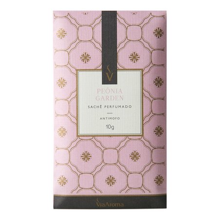 Sachê Perfumado 25g - peônia Garden - Via Aroma - Mundo dos Óleos
