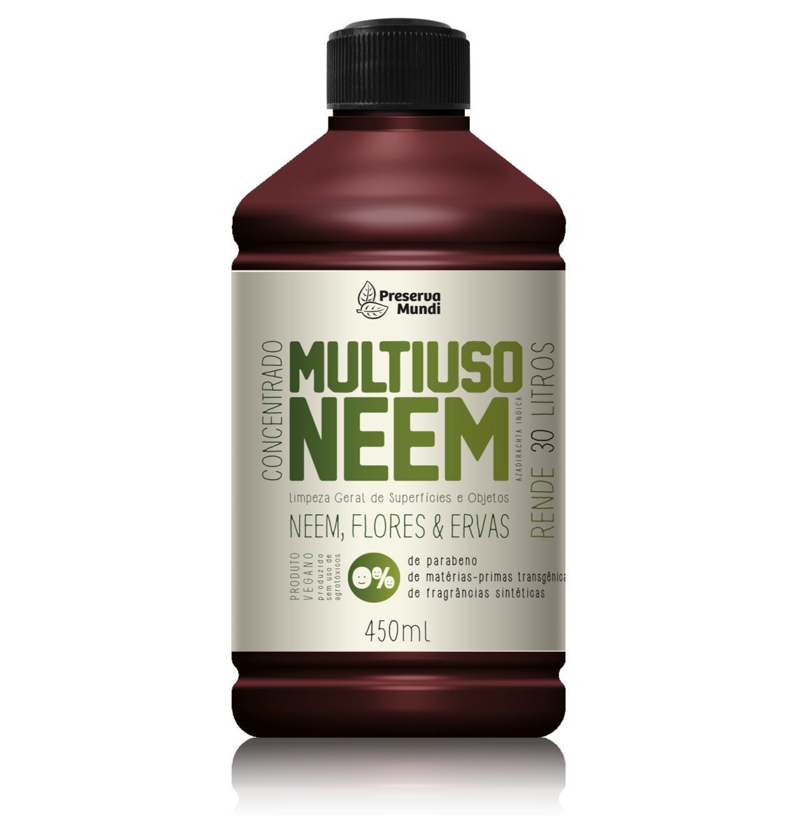 Multiuso Neem Concentrado - Preserva Mundi - Frasco com 450ml - Mundo dos Óleos