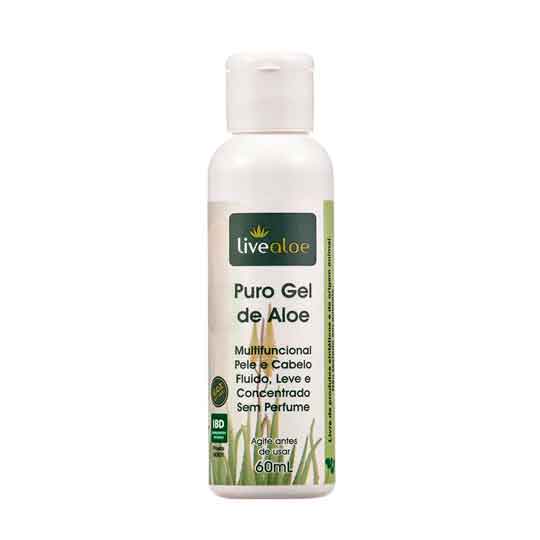 Puro Gel de Aloe - LiveAloe - Frasco com 60ml - Mundo dos Óleos