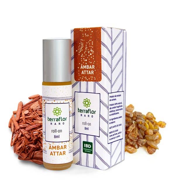 Roll-on Âmbar Attar - Terra Flor - Frasco com 8ml - Mundo dos Óleos