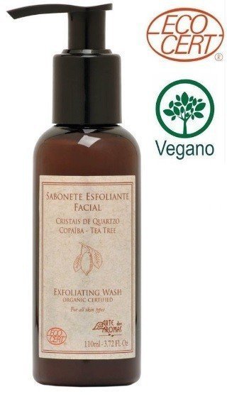 Sabonete Esfoliante Facial Cristais de Quartzo ECOCERT - Arte dos Aromas - Frasco com 110ml - Mundo dos Óleos