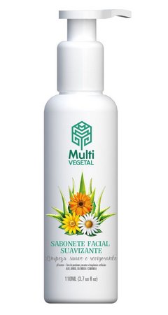 Sabonete Facial Suavizante - Multi Vegetal - Frasco com 110ml - Mundo dos Óleos