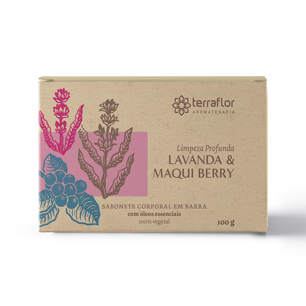 Sabonete Lavanda & Maqui Berry - Terra Flor - Frasco com 100g - Mundo dos Óleos