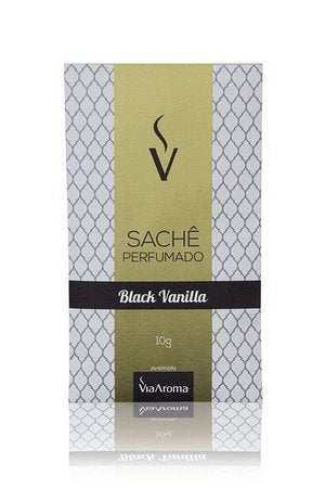 Sachê Perfumado 10g - Black Vanilla - Via Aroma - Mundo dos Óleos