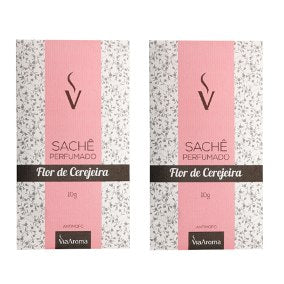 Sachê Perfumado 10g - Flor de Cerejeira - Via Aroma - Mundo dos Óleos