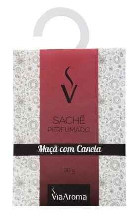 Sachê Perfumado 25g - Maçã com Canela - Via Aroma - Mundo dos Óleos