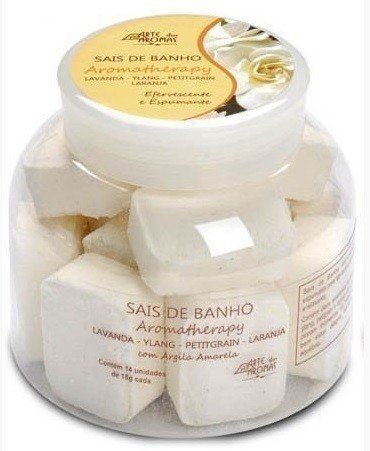Sais de Banho Lavanda - Arte dos Aromas - Frasco com 14 unidades - Mundo dos Óleos
