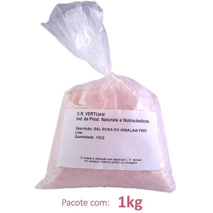 Sal Rosa do Himalaia Moído Fino Unilife - Frasco com 1kg - Mundo dos Óleos
