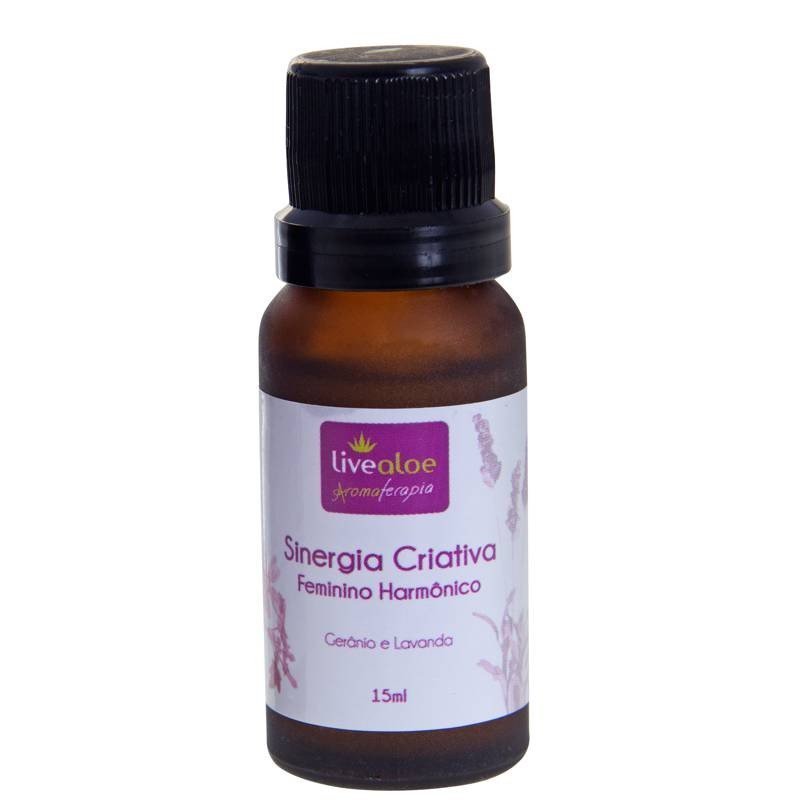 Sinergia Criativa - LiveAloe - Frasco com 15ml - Mundo dos Óleos