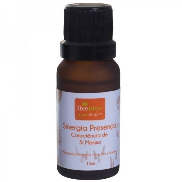 Sinergia Presença - LiveAloe - Frasco com 15ml - Mundo dos Óleos