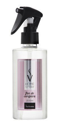 Home Spray Flor de Cerejeira - Via Aroma - Frasco com 200ml - Mundo dos Óleos