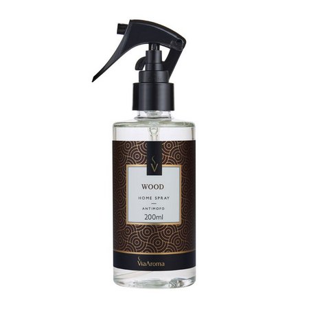 Home Spray Wood - Via Aroma - Frasco com 200ml - Mundo dos Óleos