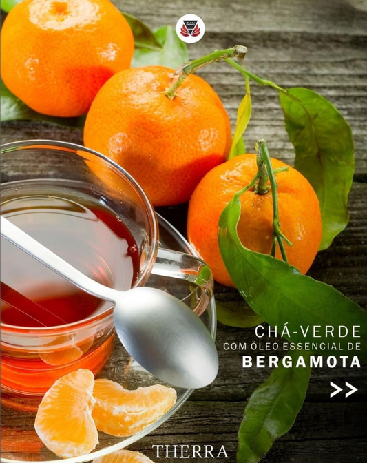 CHÁ-VERDE COM ÓLEO ESSENCIAL DE BERGAMOTA