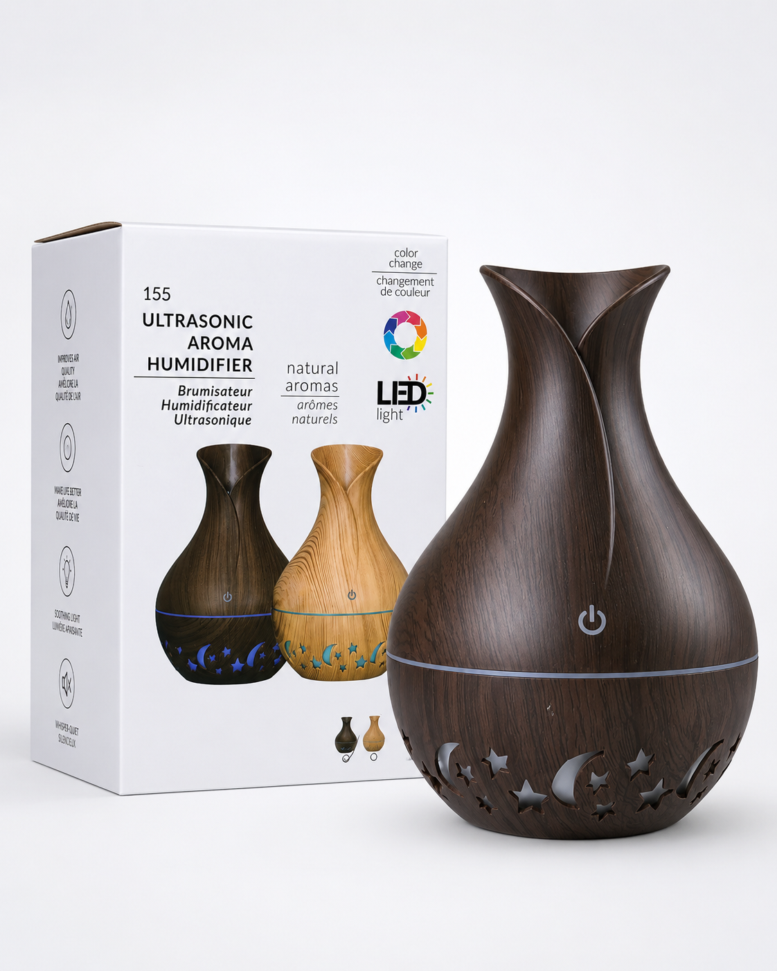 Umidificador Ultrassônico com LED - Import - 300 mL
