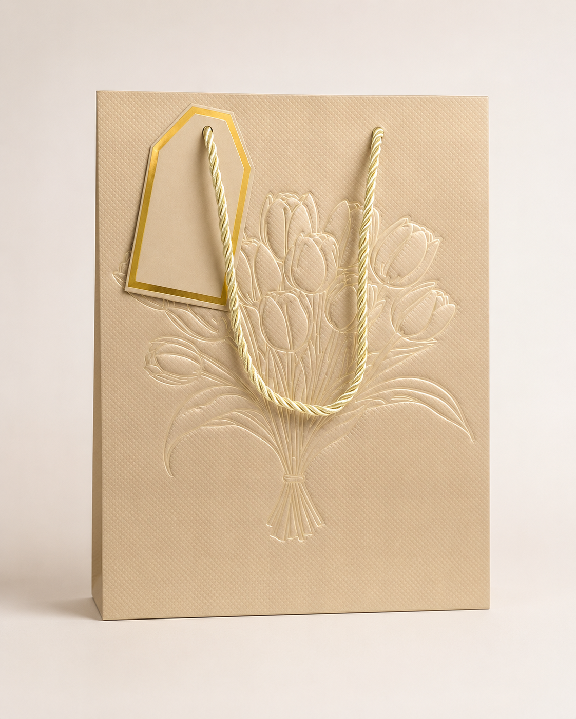 Sacola de Papel para Presente Dourada