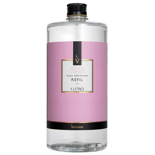 Refil Água Perfumada de Pêonea Garden - Via Aroma - Frasco com 1 Litro