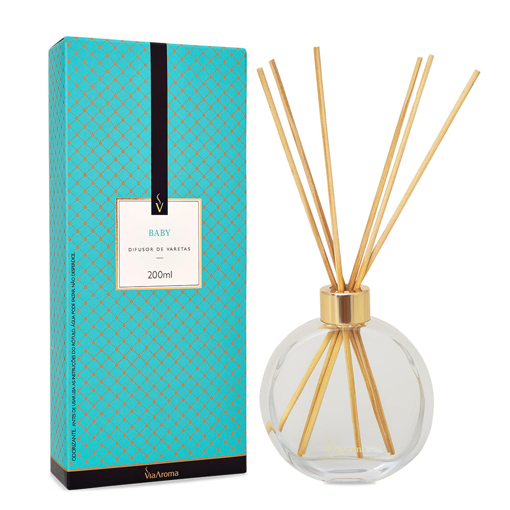 Difusor de Varetas - Baby - Via Aroma - Frasco com 200ml