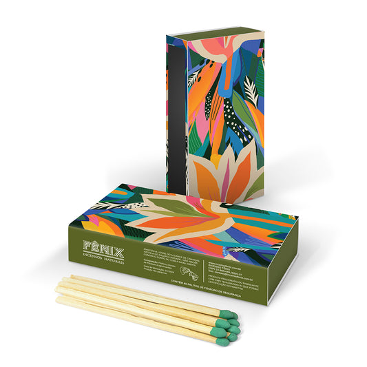 Caixa de Fósforos Cores - 60 palitos - Fênix
