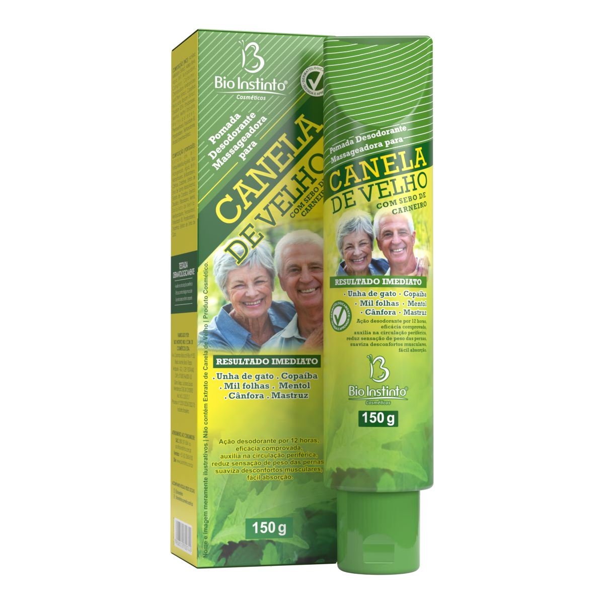 Pomada Desodorante Massageadora para Canela de Velho com Sebo de Carneiro - Bio Instinto - 150g
