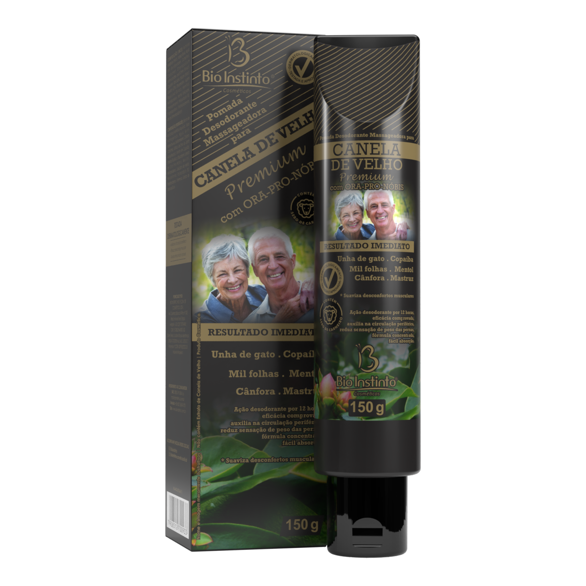 Pomada Desodorante Massageadora para Canela de Velho Premium com Ora-Pro-Nóbis - Bio Instinto - 150g - Mundo dos Óleos