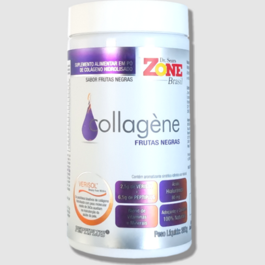 Colágeno Hidrolisado em Pó - Frutas Negras - Zone Diet - Frasco com 400g