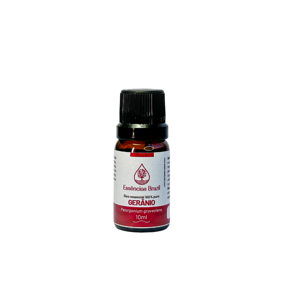 Óleo Essencial de Gerânio - Essências Brazil - Frasco com 10ml - Mundo dos Óleos