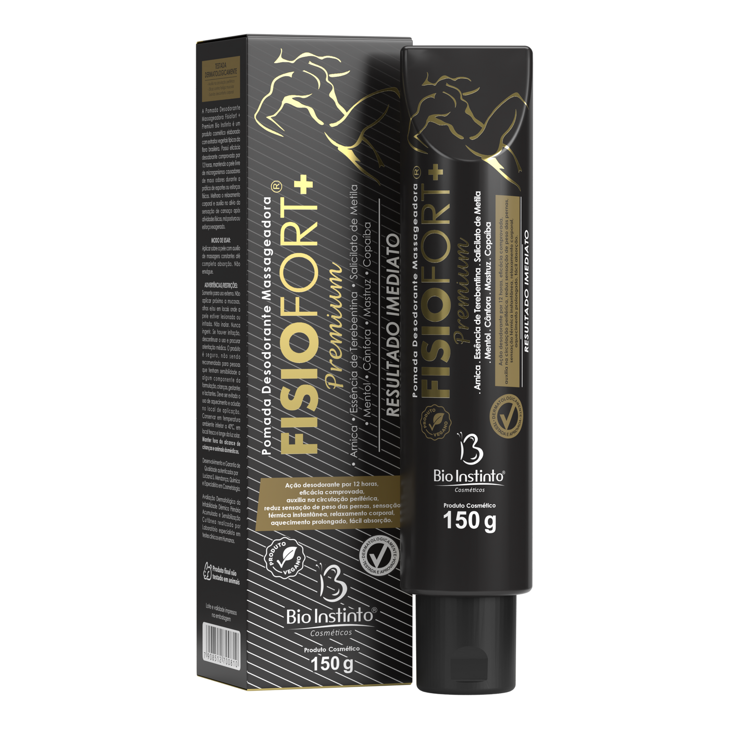 Pomada Desodorante Massageadora Fisiofort + Premium - Bio Instinto - 150g