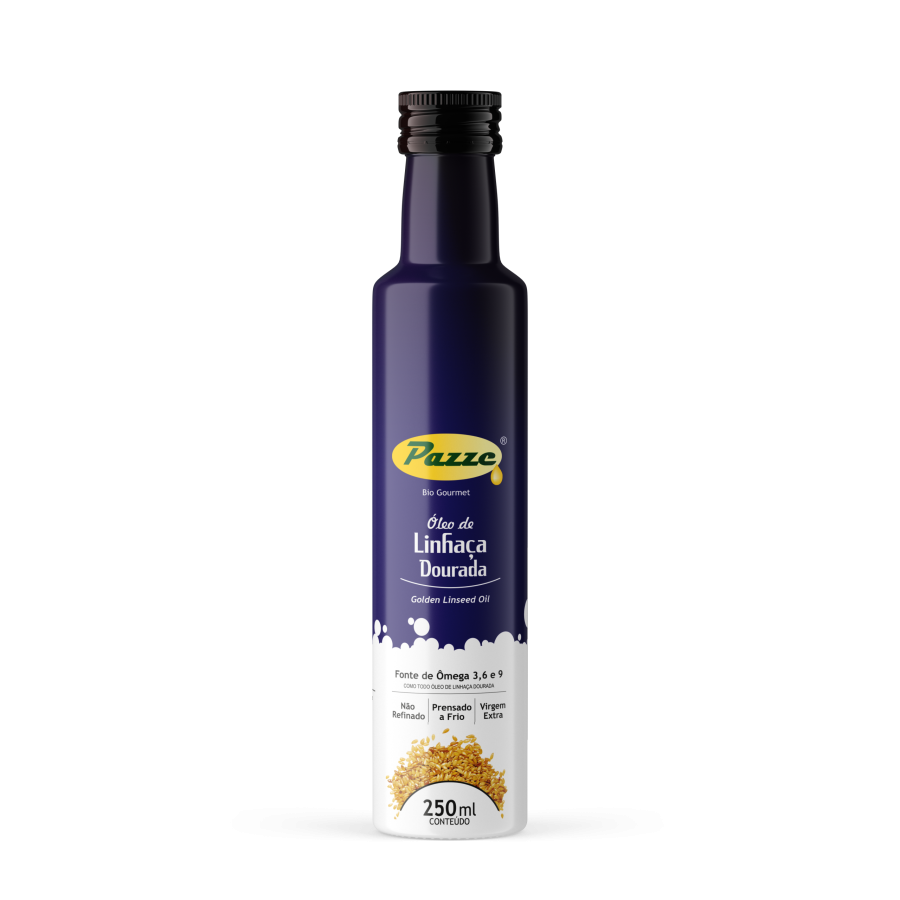 Óleo de Linhaça Dourada - Pazze - Frasco com 250ml - Mundo dos Óleos