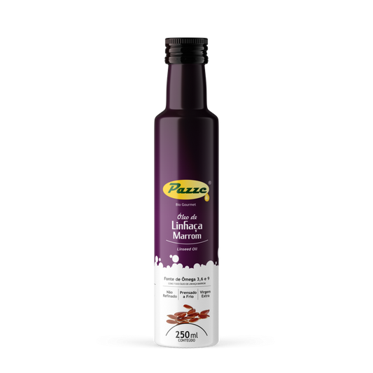 Óleo de Linhaça Marrom - Pazze - Frasco com 250ml - Mundo dos Óleos